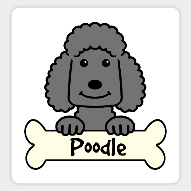 Black Poodle Sticker by AnitaValle